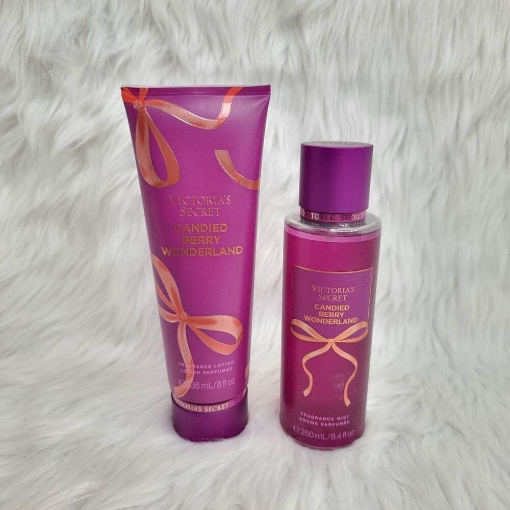 Victoria's Secret Candied Berry Wonderland Mist & Lotion Set.